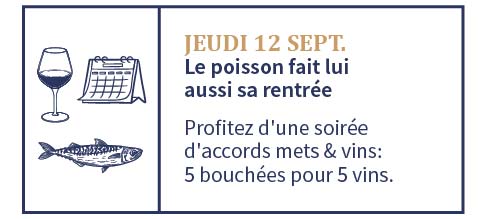 Soirées événements Restaurant Les Pêcheurs Rennes 12 septembre
